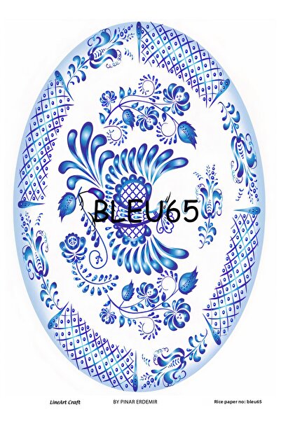 LİNEART ورق تزيين الأرز BLUE65 - 29x42 سم