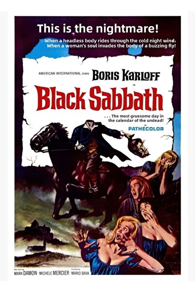 Universal Μπλακ Σάμπαθ (1963) Ξύλινη Διακοσμητική Αφίσα Τέχνης