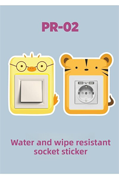 ENGINPRINT Σετ αυτοκόλλητων διακόπτη πρίζας τοίχου παιδικού δωματίου