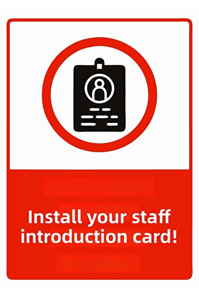 ZiPrinter قم بوضع بطاقة تعريف الموظفين الخاصة بك! لافتة تحذير من مادة PVC مقا...