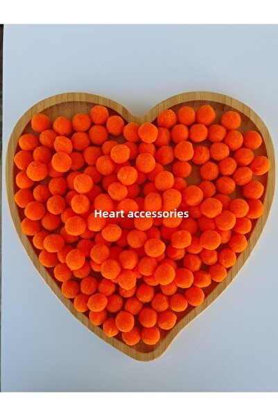 kalben accessories 100 части тъмнооранжеви плюшени меки помпони - 2 см