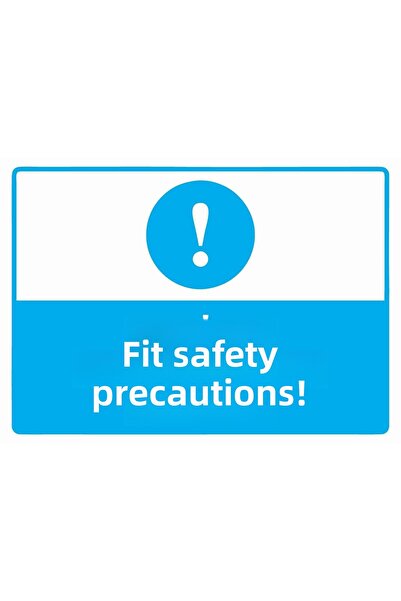 ZiPrinter اتبعوا الإجراءات الأمنية! لافتة تحذير من مادة PVC مقاس A5 15x21 سم