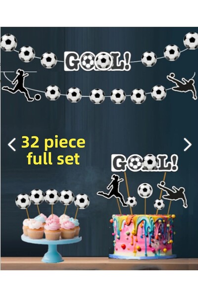 Hiras Dizayn Decoratiuni pentru ziua de nastere cu tema fotbalului, 32 de bil...