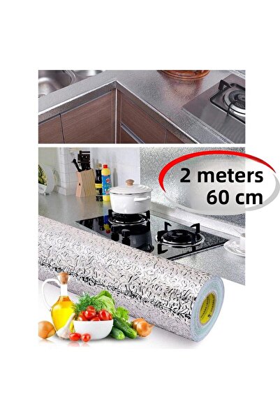 Neler Geldi Neler رقائق معدنية ذاتية اللصق بنمط منقوش مقاس 2mtx60 سم - المطبخ...