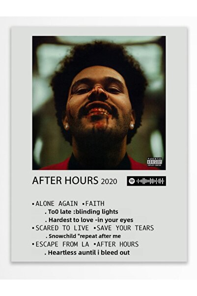 Postifull Αφίσα άλμπουμ Polaroid συμβατή με Spotify - Διακόσμηση τοίχου - Χαρ...