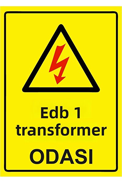 ZiPrinter لوحة تحذير EDB 1 TRAFO Odg مصنوعة من مادة PVC مقاس A4 21x30 سم