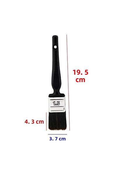 Badem10 Plastic Handle Oil Paint Brush No: 1.5 Painting Painter Brush Hobby Art Wall Metal Wood Painting