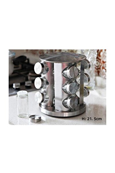 GÖNÜL Set of 12 Rotating Glass Spice Rack