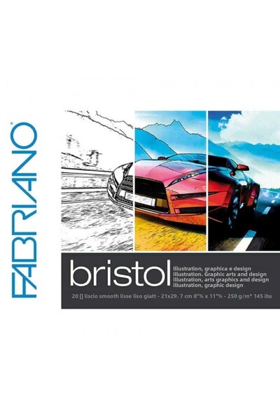Fabriano Bristol Pad 250gr Marker Block A4 (21x29.7cm) 20 Sheets