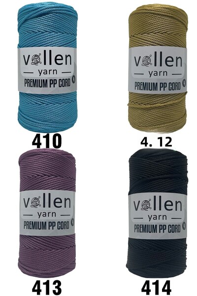 vollen yarn 200gr/230m Premium Polyester Macrame Twine 2mm, Macrame Twine, Makrame, Supla, Σχοινί τσάντας, λευκό