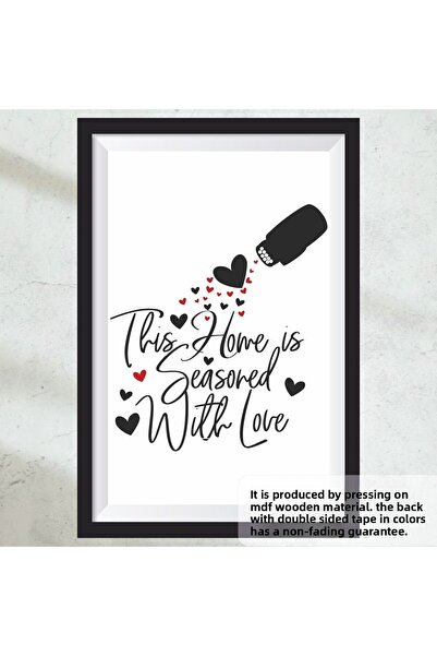 Hayat Poster Bu Home with Love Made Home Family Words Decoration Frame Look W...