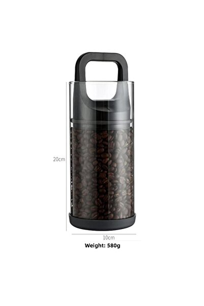 Choice 1 قطعة حاوية شفافة لعلب القهوة مزودة بفتحات تهوية ومحكمة الإغلاق بالفراغ لحفظ حبوب القهوة طازجة ومقاومة للرطوبة