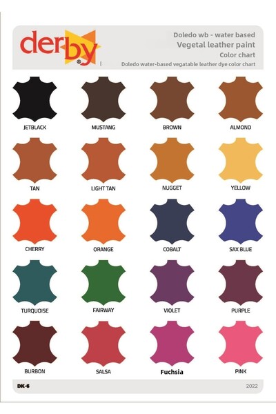 Derby Vopsea pentru piele vegetală pe bază de apă Doledo 100 Gr, Vopsea vegetală Vaketa, Artă din piele