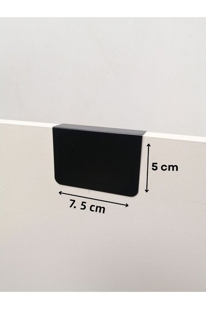 Şeffaf Etiket 10 Pieces Erasable Blackboard Black Labels 7.5X5 cm Wooden Shelves 2 cm Thickness Vertical Hanging Snap-On Installation