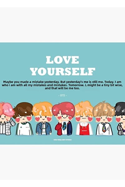 Universal BTS Αγαπήστε τον εαυτό σας Ξύλινη Διακοσμητική Αφίσα Κωδ.2735