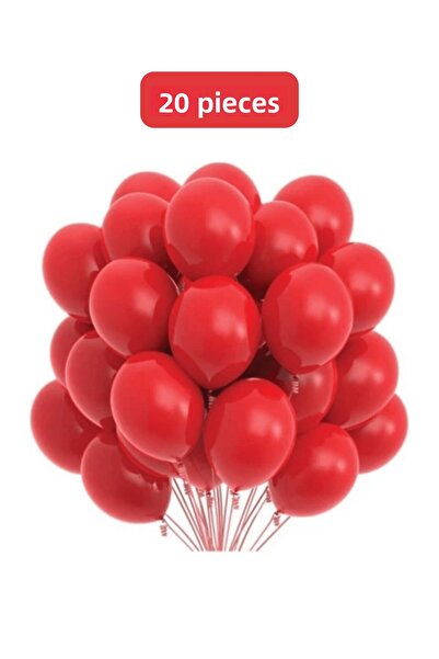 Bunloon Pastel Red Balloon Set 20 Pieces Birthday