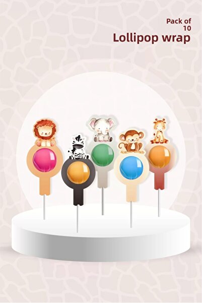 neşeli günlerim Pachet de 10 acadele cu tematică Safari Pastel