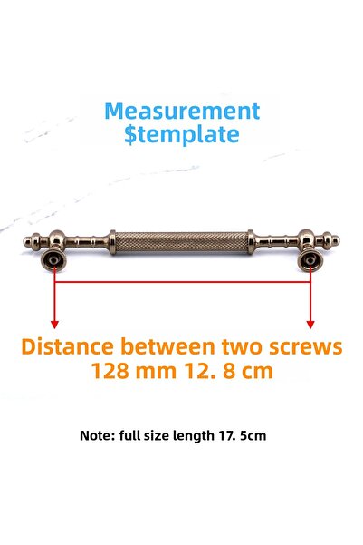 Badem10 Spruce Metal 128 mm - 12.8 cm Furniture Kitchen Drawer Cabinet Cabinet Handle Handle Handles