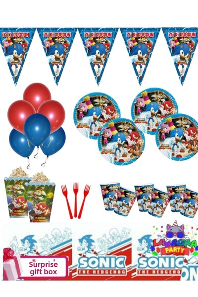 LASAGNA STORE Set aniversar tematic Sonic pentru 16 persoane