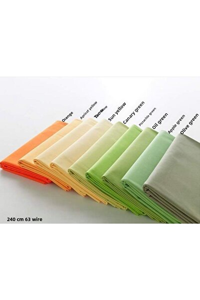 Pakteks Χρώμα ηλιακό κίτρινο 63 Σκέλος μονόχρωμο ύφασμα ποπλίνα Akfil-en 240 εκ.