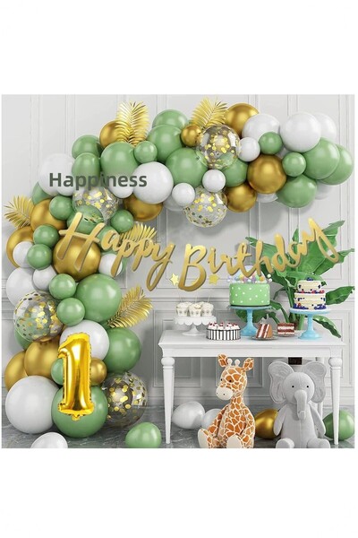 BİDOLUMUTLULUK Mold Green Birthday Set Party Entertainment