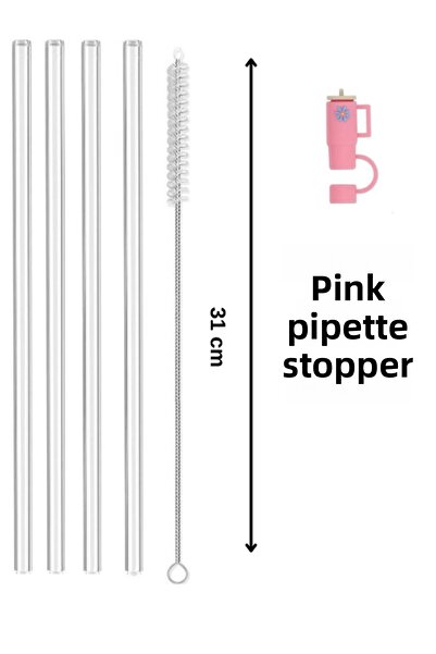 madamina 4 شفاطات زجاجية مسطحة، ستانلي أدفينتشر كوينشر 31 سم، فرشاة واحدة، سد...