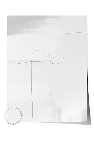 Postifull Безрамков плакат, абстрактен скандинавски модел, скандинавска живоп...