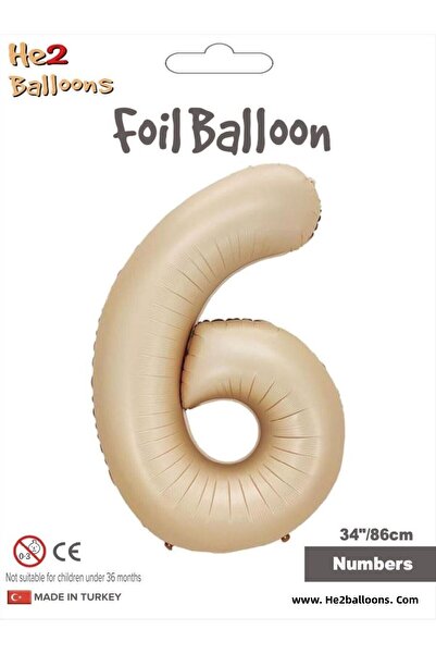 MFM بالون فوليو برقم كراميل 86 سم - العمر 6