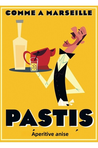 Universal Poster Pastis, Poster decorativ din lemn pentru pictură