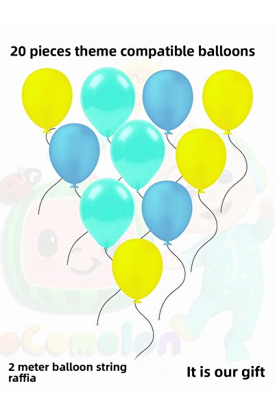 snowparty بالون حفلة عيد ميلاد متوافق مع موضوع Cocomelon Cocobi