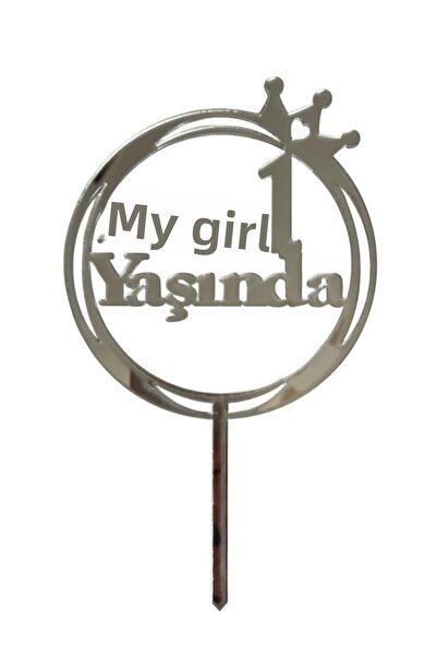 Pastaland Fiica mea 1 an scrisă în oglindă Plexi argintiu