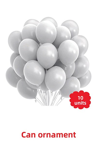 Cansüs Pastel Balloons 12 Inch 10 Pack White