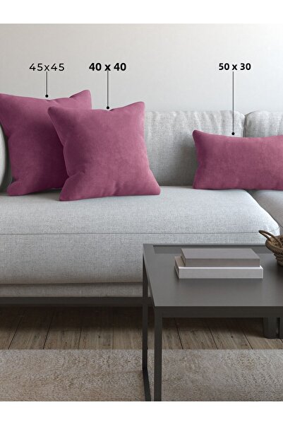 Demor Home Soft Series Lilac Color Throw Pillow, Pillowcase