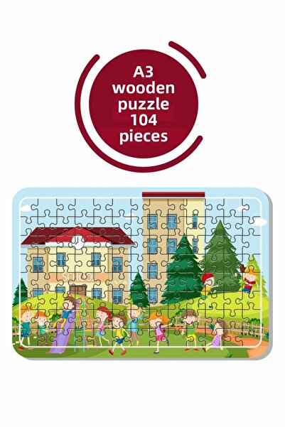 Baskı Atölyesi ألغاز هوليداي آند بلاي تايم A3 مكونة من 104 قطعة، لعبة، منشار قطع