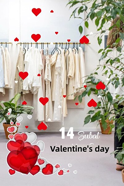 New Jargon Autocolant pentru cameră în formă de inimioare de Ziua Îndrăgostiț...