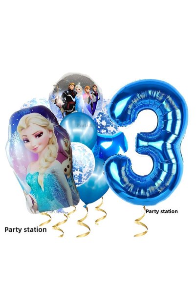 Parti Station Frozen Elsa 3 Year Old Balloon Set Frozen Frozen Elsa Concept B...