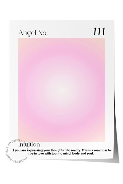 Postifull Αφίσα χωρίς πλαίσιο, Σειρά Aura NO:45 - 111 - Pink Circle Aura, Αρι...