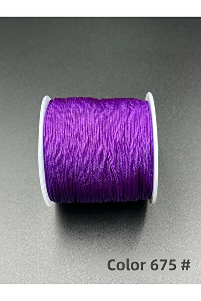 Ebruli Boncuk 0,8 mm Violet Parașuta Snur Culoare 675 Accesoriu pentru realiz...