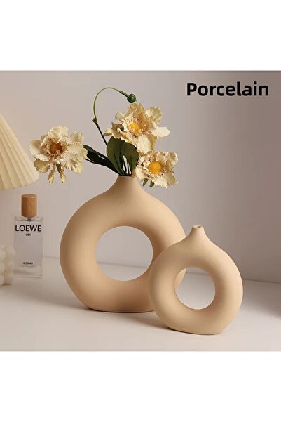 Porselian Set de 2 vaze boeme cu inele