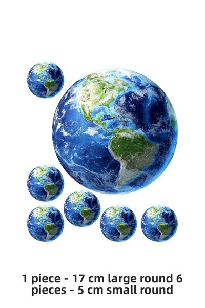 Atölye7Tasarım World 7 bucăți rotund comestibil pentru tort, prăjituri, cupca...