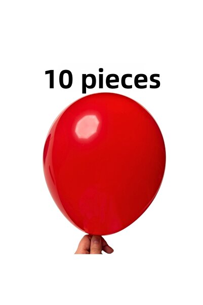 Balon marketi بالون بالونكوس أبلا مقاس 12 بوصة من اللاتكس الأحمر - عبوة من 10 قطع للتخرج في عيد الفصح في 23 أبريل