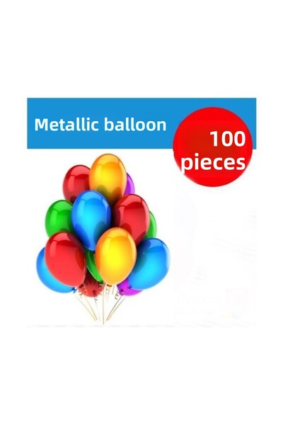RoseRoi 100 قطعة من بالونات حفلات أعياد الميلاد المعدنية المختلطة باللؤلؤ