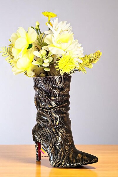 a life in games Vază decorativă cu toc înalt / mare – Elegant Modern Design lung de flori artificiale Alb și colorat 20CM