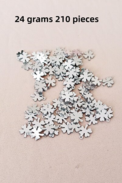 Royaleks Oya Abiye Brățară Colier Plexi Plastic Metalic Paiete Culoare Argint...