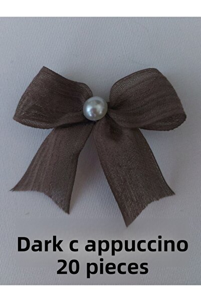 SEVİMLİ TASARİMLAR شريط كتان نابولي جاهز بفيونكة مزينة باللؤلؤ (20 قطعة)