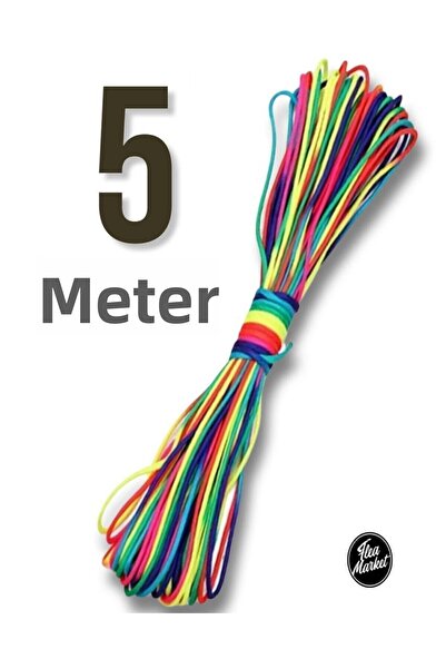 Flea Market Πολύχρωμο ουράνιο τόξο, κορδόνι αλεξίπτωτου μεικτού χρώματος, κορ...