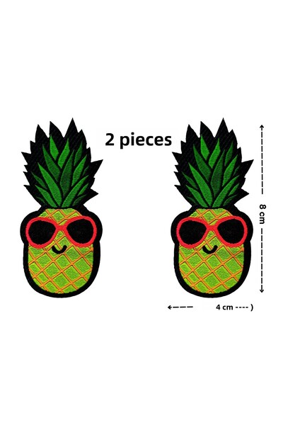 Megas Etiket Iron-On Pineapple Woven Crest/Patch
