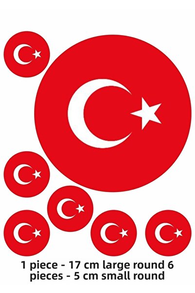 hediyehobihersey علم تركيا 7 قطع مقاس A4 زينة صالحة للأكل، طباعة ورق لب السكر...