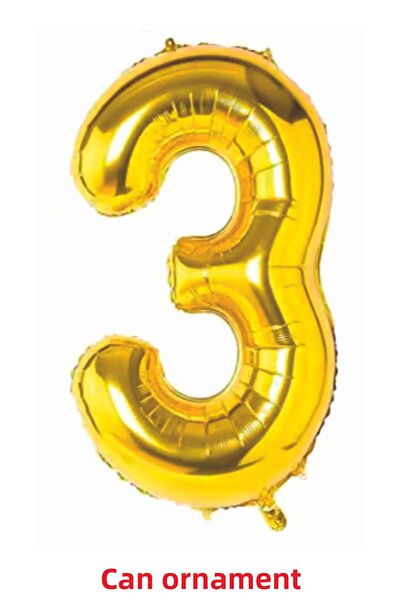 Cansüs بالون أرقام من رقائق الذهب - 100 سم 40 بوصة