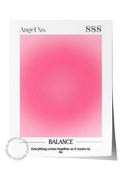 Postifull Aura Series NO:81-888 Έγχρωμη αφίσα χωρίς πλαίσιο - Balance, Number...